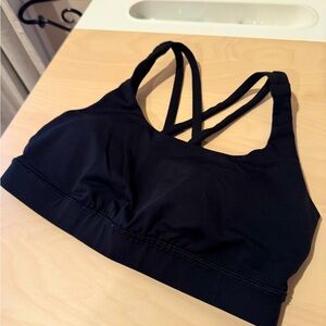 Lululemon Energy Sports Bra in black, size 4